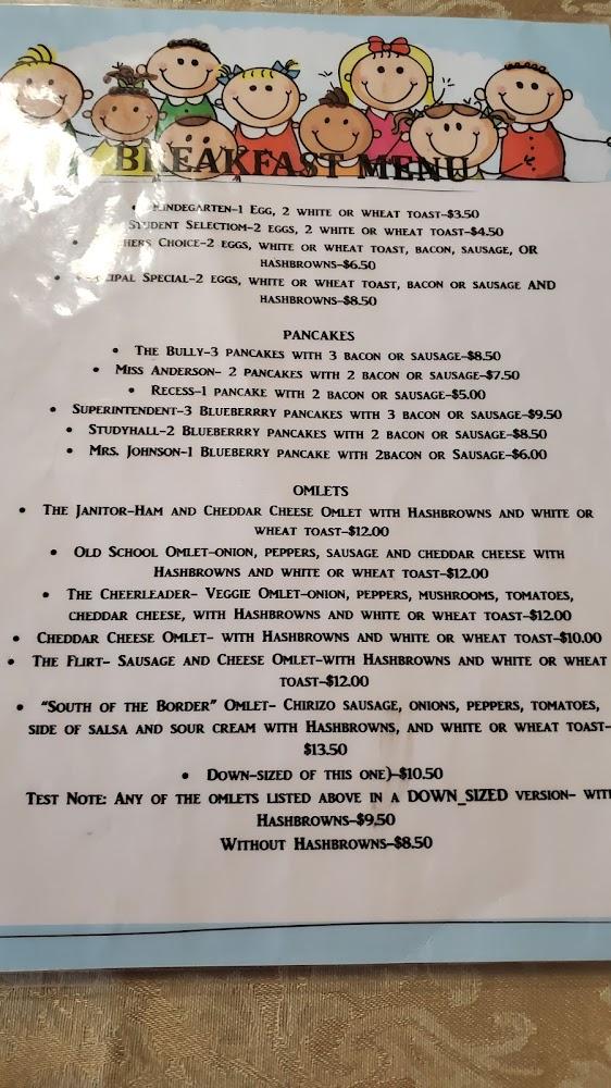 Old School Cafe Menu image 1